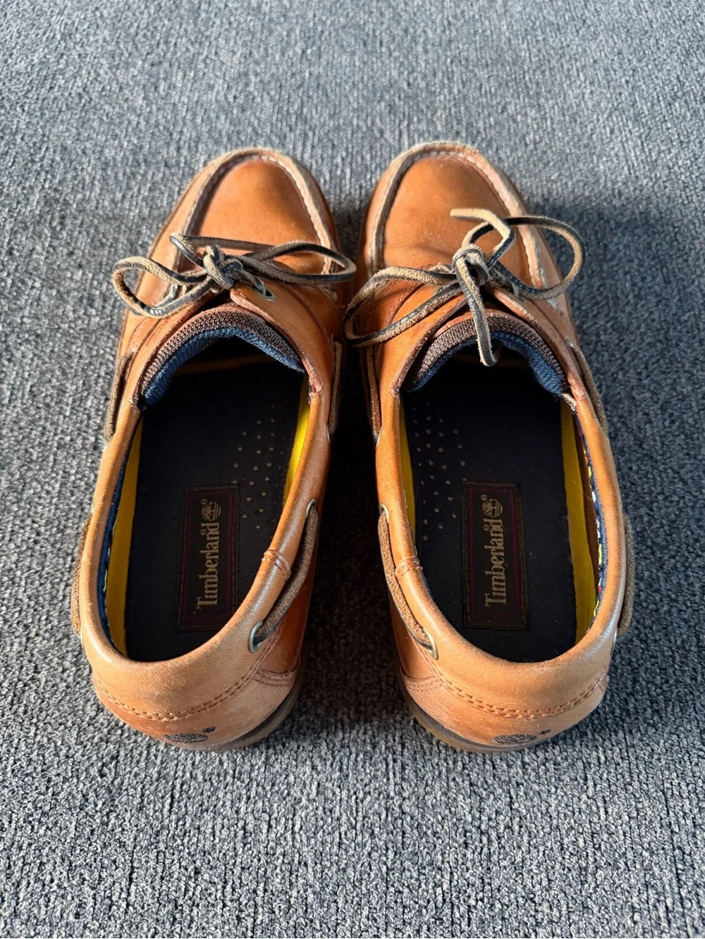 Timberland Brown Leather Boat Shoes with Moc Toe